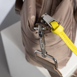 padded tote bag small + strap basic woven slim - dark mushroom - VIVI MARI