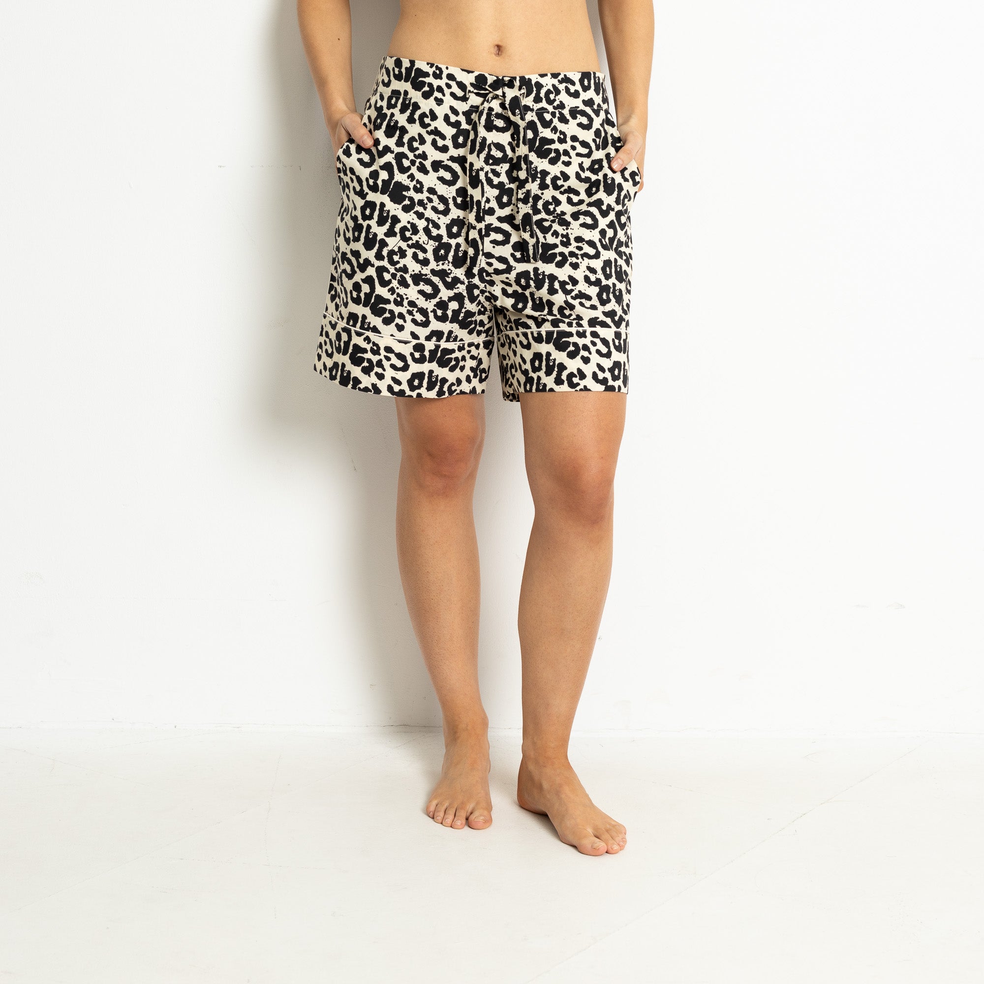 Pyjama Shorts - solid pale olive - VIVI MARI