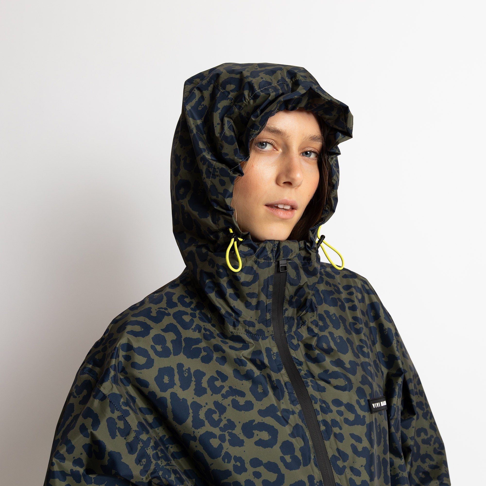 Rain Jacket leo splashes navy/olive - VIVI MARI