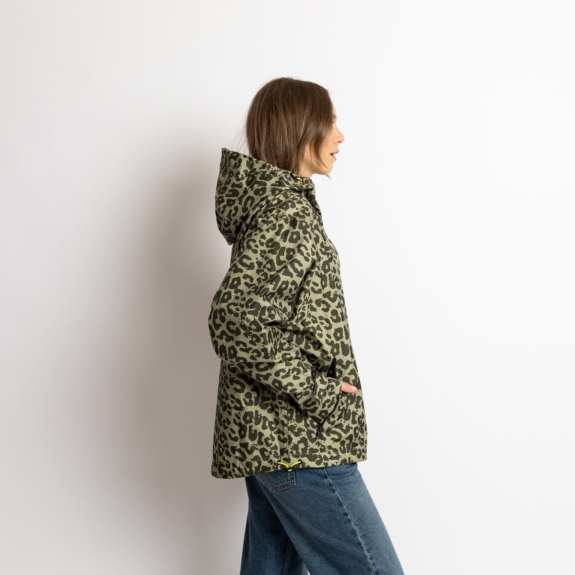 Rain Jacket leo splashes olive/pale olive - VIVI MARI