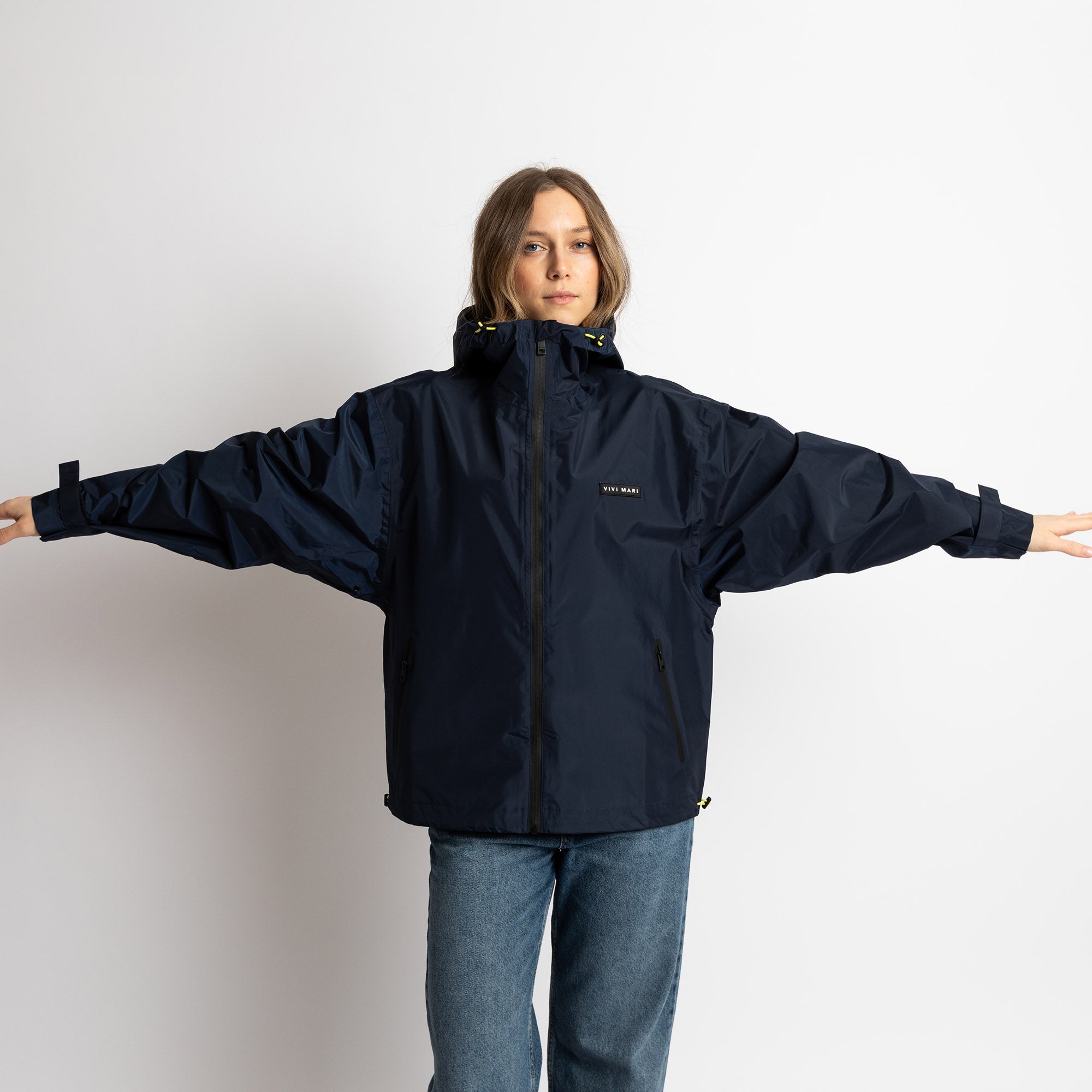 Rain Jacket solid navy - VIVI MARI