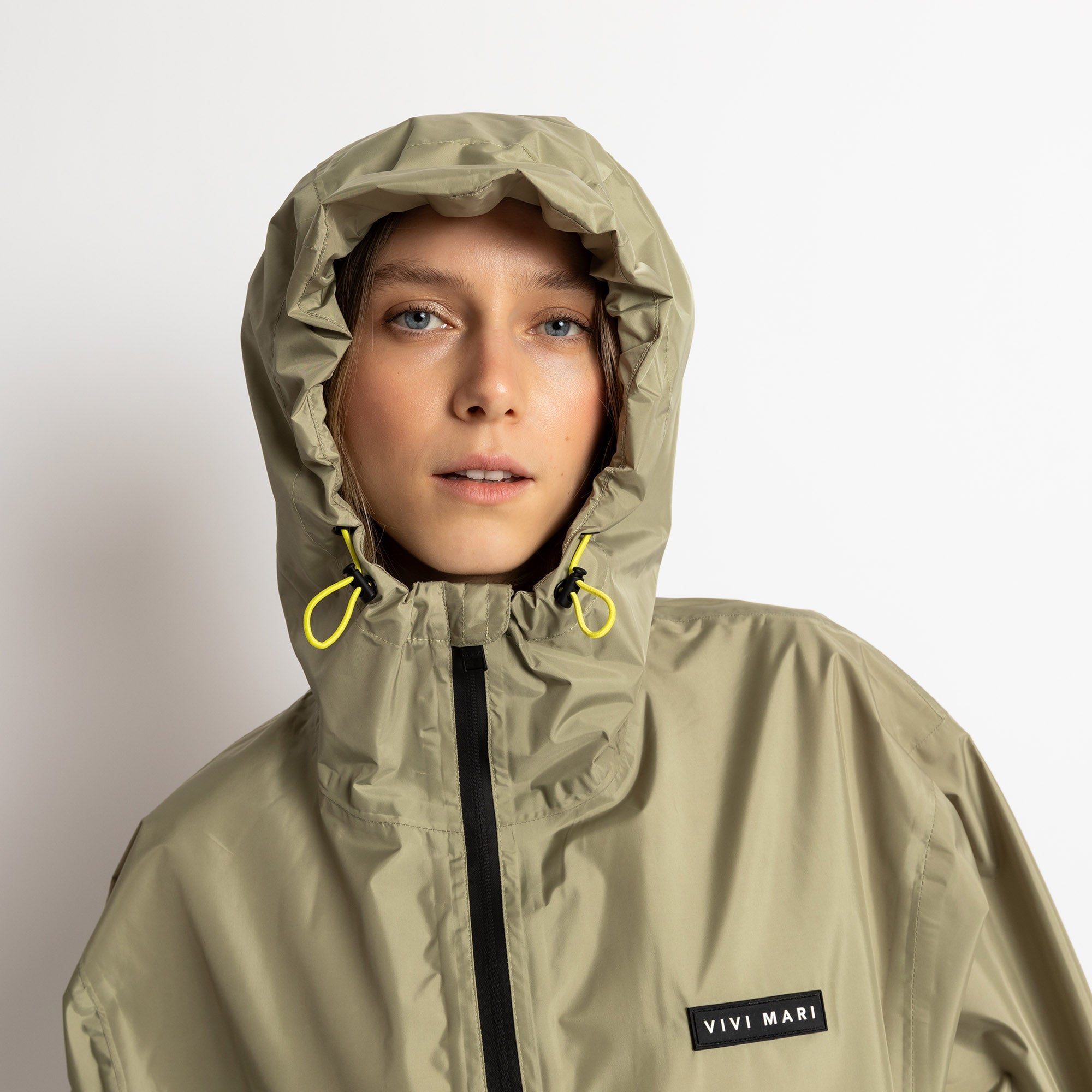 Rain Jacket solid pale olive - VIVI MARI