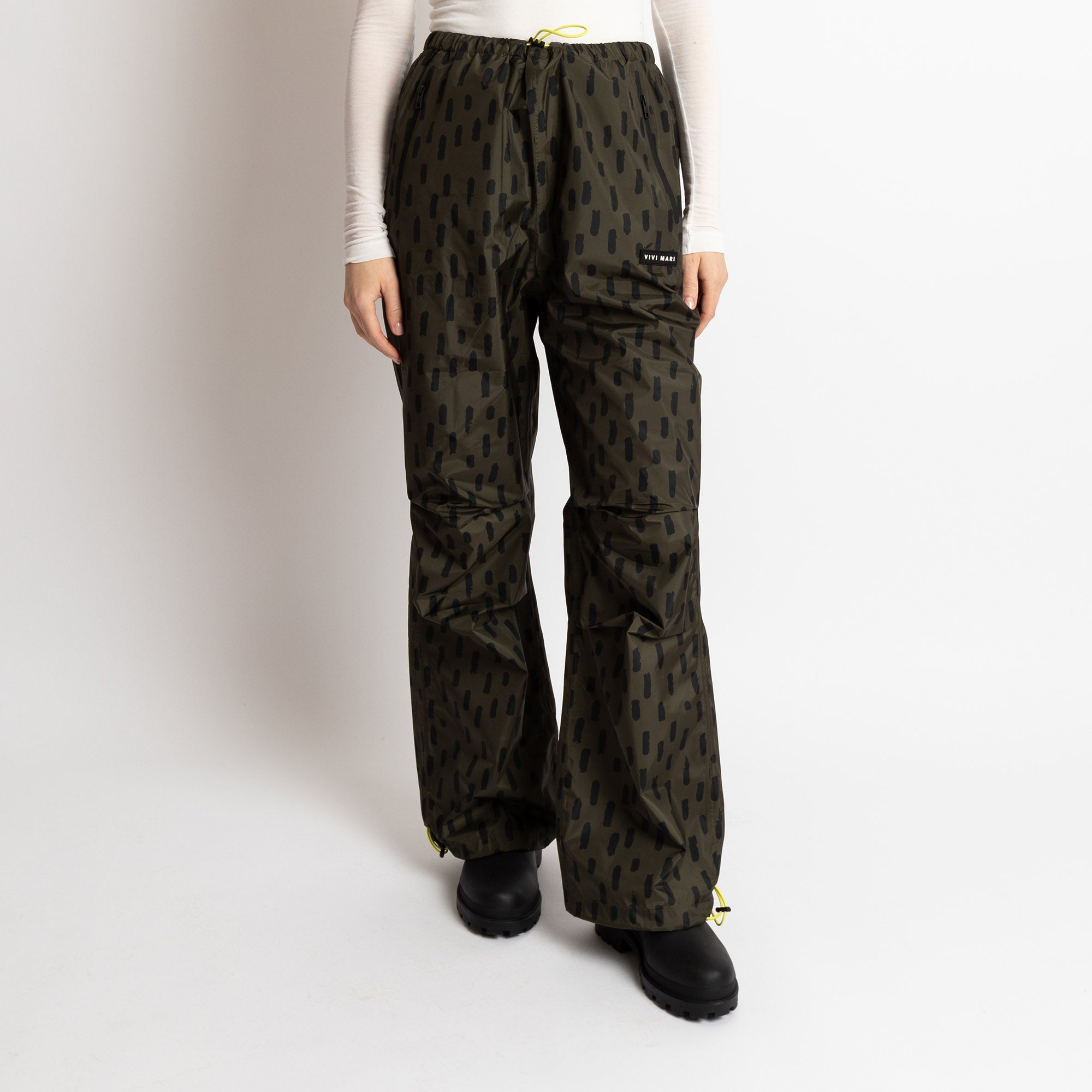 Rain Pants drops olive/black - VIVI MARI