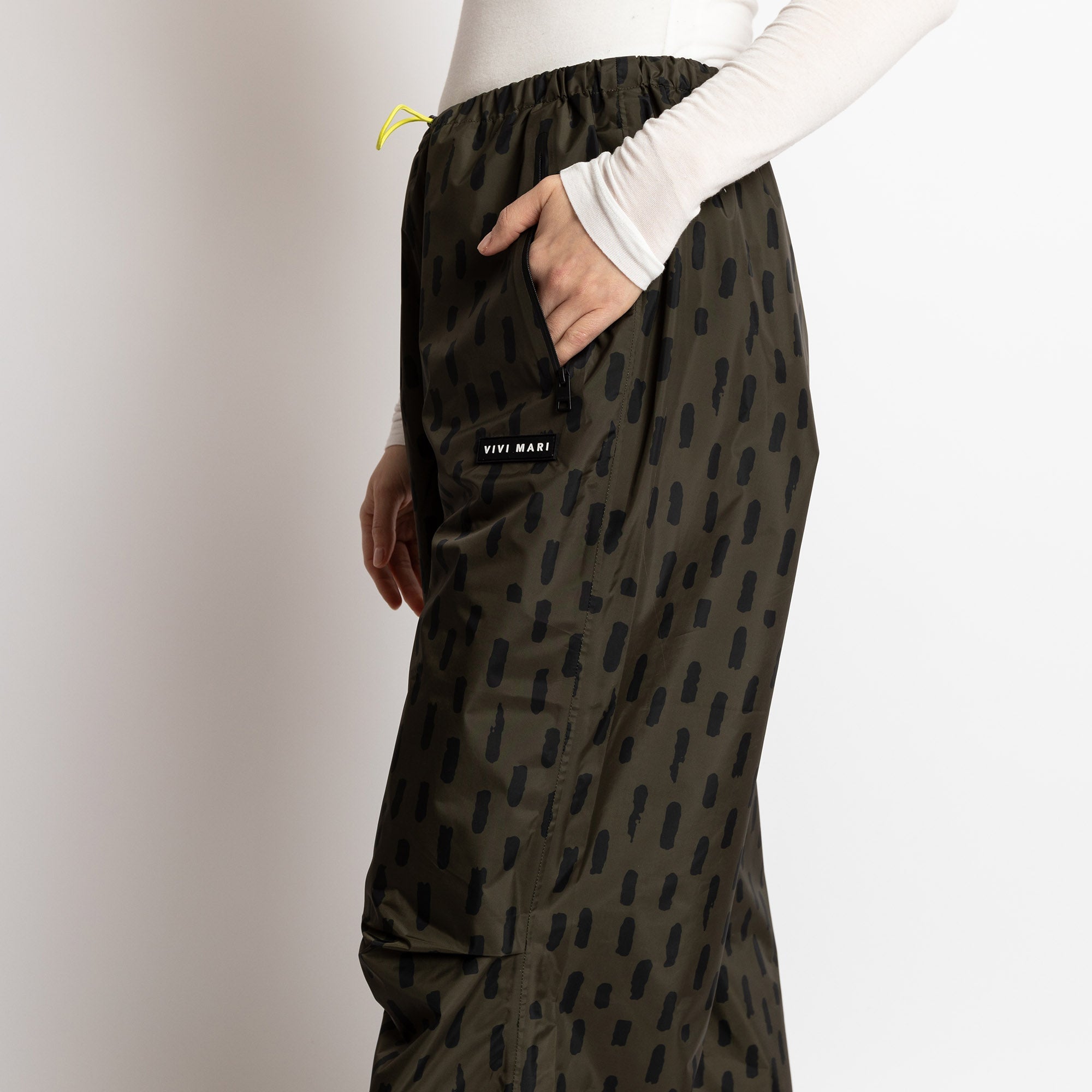 Rain Pants drops olive/black - VIVI MARI