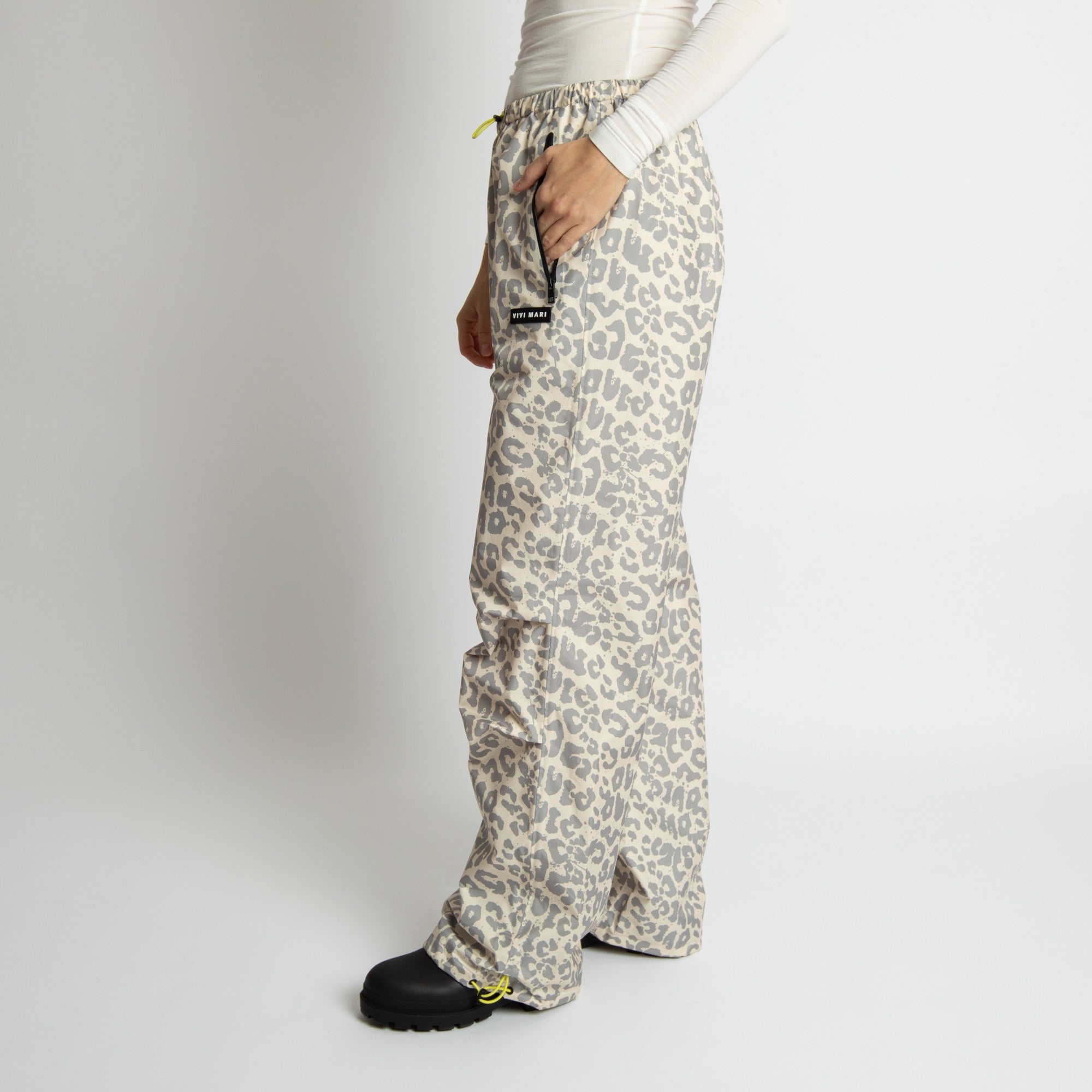 Rain Pants leo splashes grey/sand - VIVI MARI