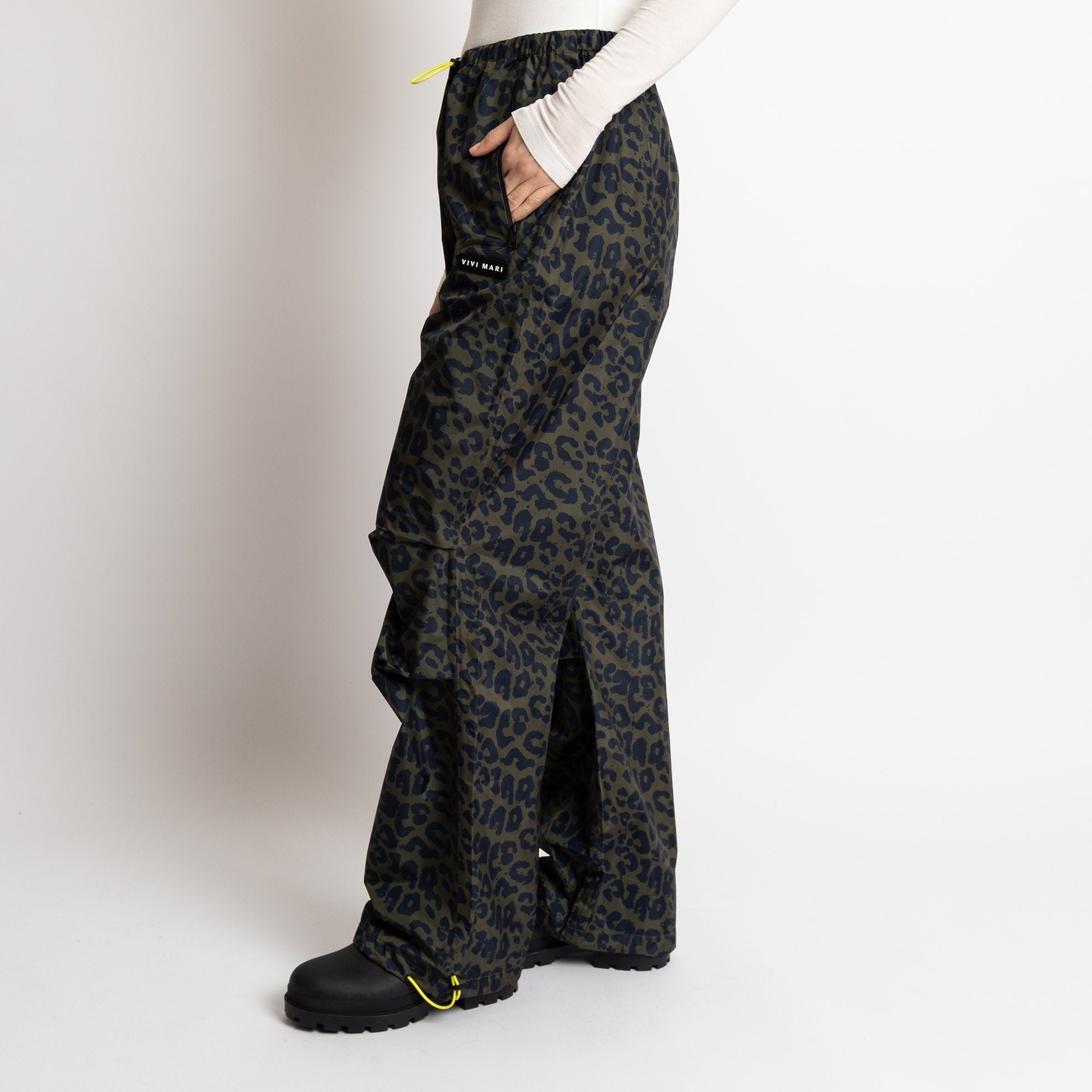 Rain Pants leo splashes navy/olive - VIVI MARI