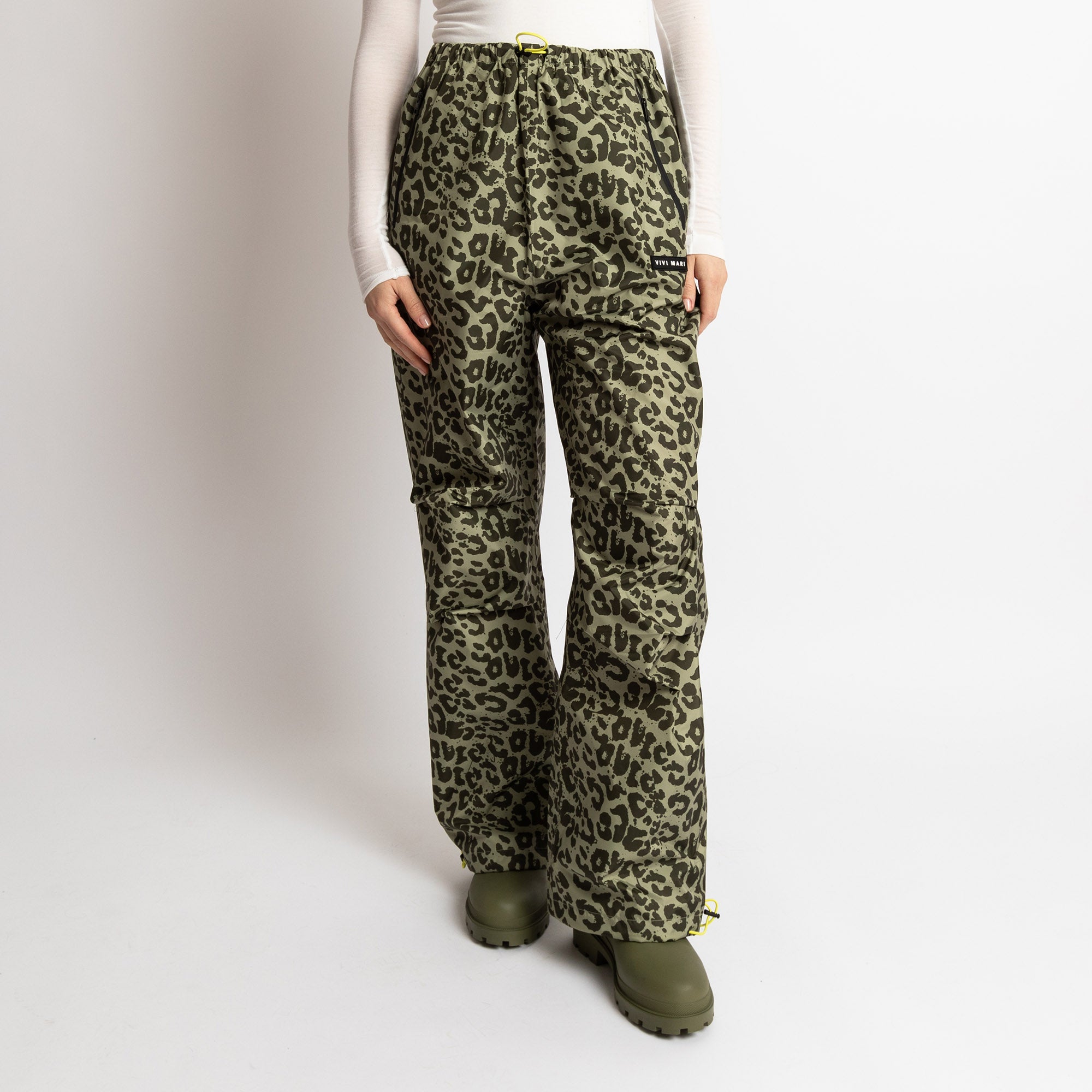 Rain Pants leo splashes olive/pale olive - VIVI MARI