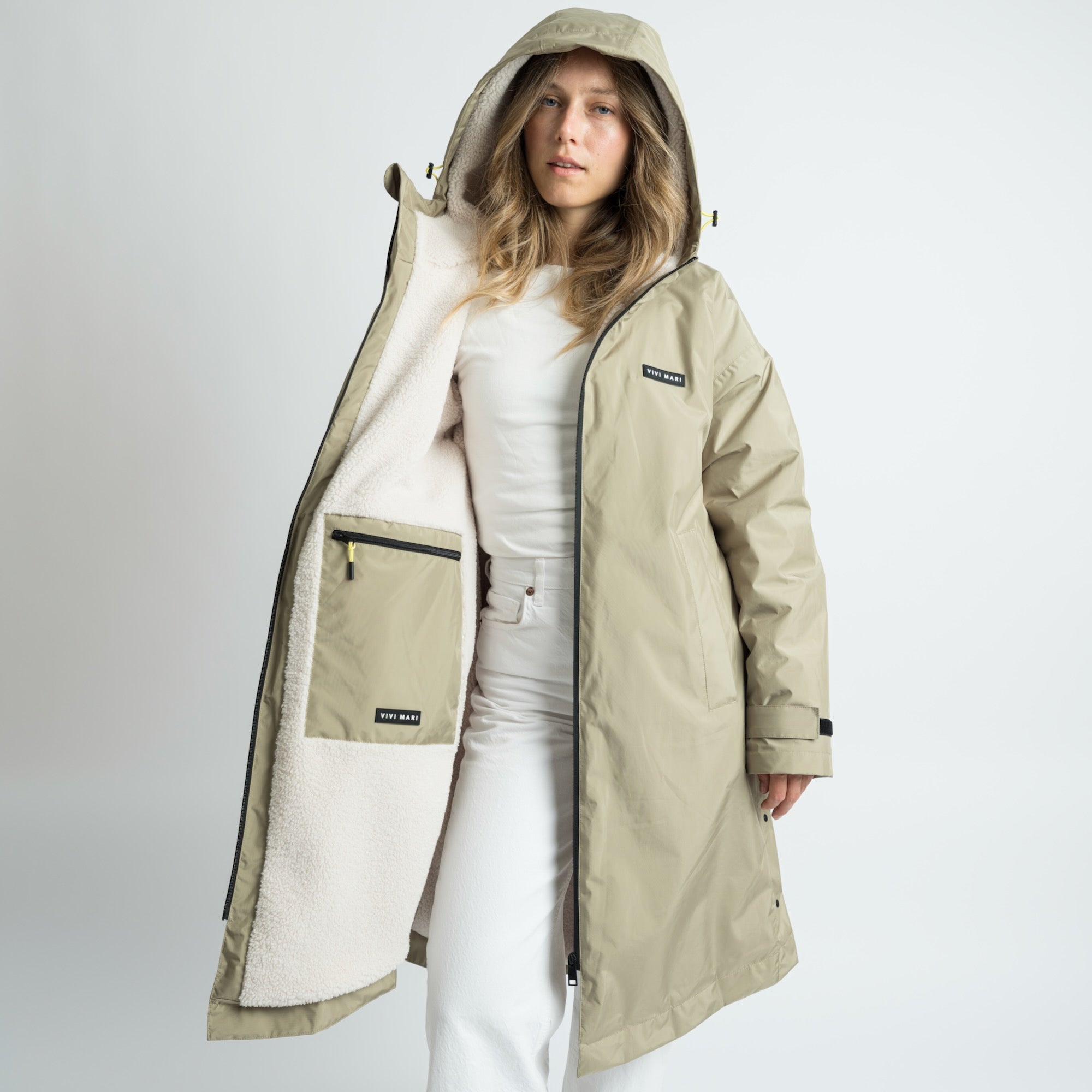 Rain Parka pale olive/sand - VIVI MARI