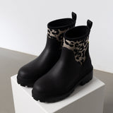 Rainboots short black/leo black - sand - VIVI MARI