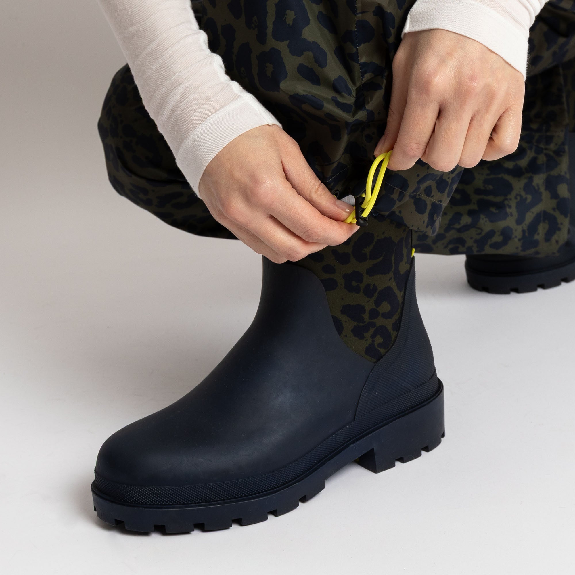 Rainboots short navy/leo navy - olive - VIVI MARI