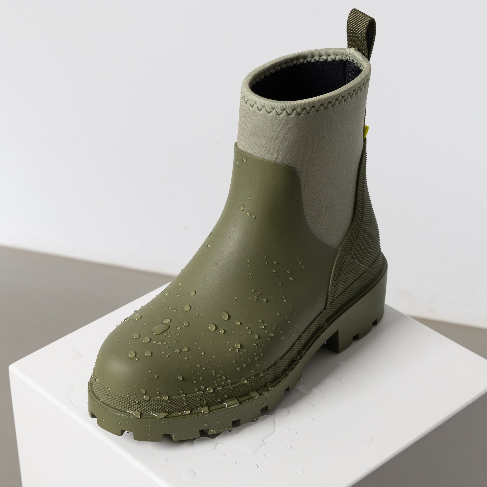 Rainboots short solid pale olive - VIVI MARI