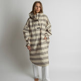 Raincoat bold stripes mushroom/sand - VIVI MARI