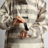 Raincoat bold stripes mushroom/sand - VIVI MARI