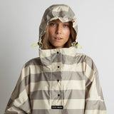Raincoat bold stripes mushroom/sand - VIVI MARI