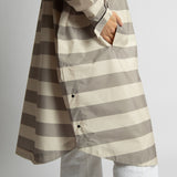 Raincoat bold stripes mushroom/sand - VIVI MARI