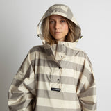 Raincoat bold stripes mushroom/sand - VIVI MARI