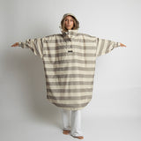 Raincoat bold stripes mushroom/sand - VIVI MARI