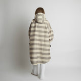 Raincoat bold stripes mushroom/sand - VIVI MARI