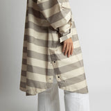 Raincoat bold stripes mushroom/sand - VIVI MARI