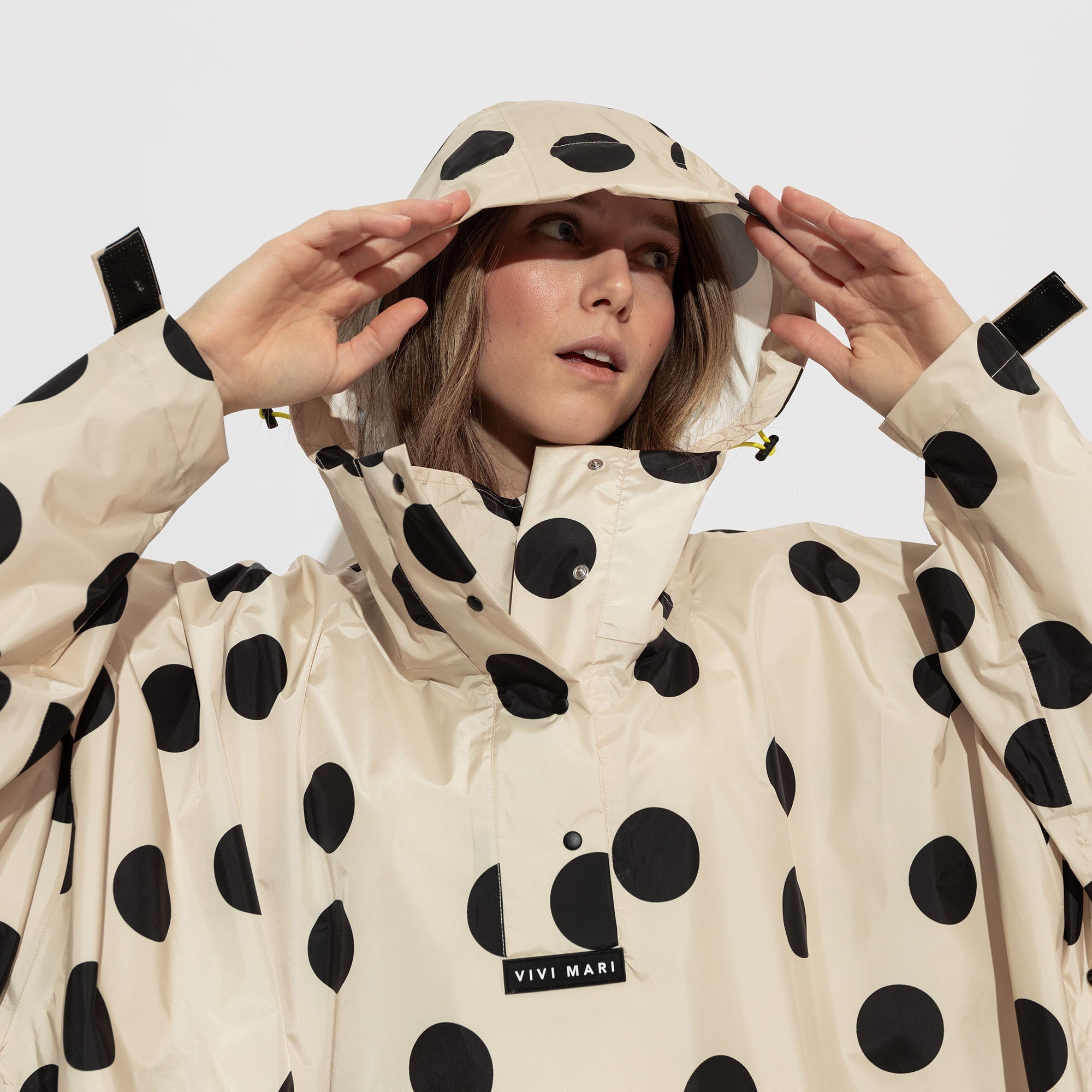 Raincoat dots black/sand - VIVI MARI