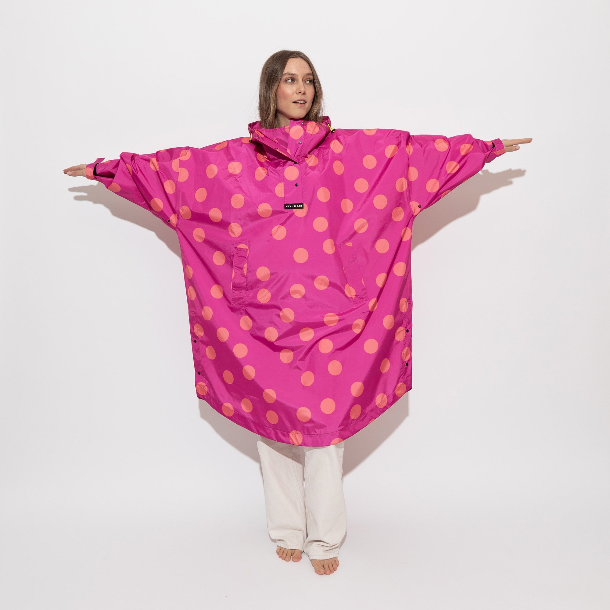 Raincoat dots magenta/peach - VIVI MARI