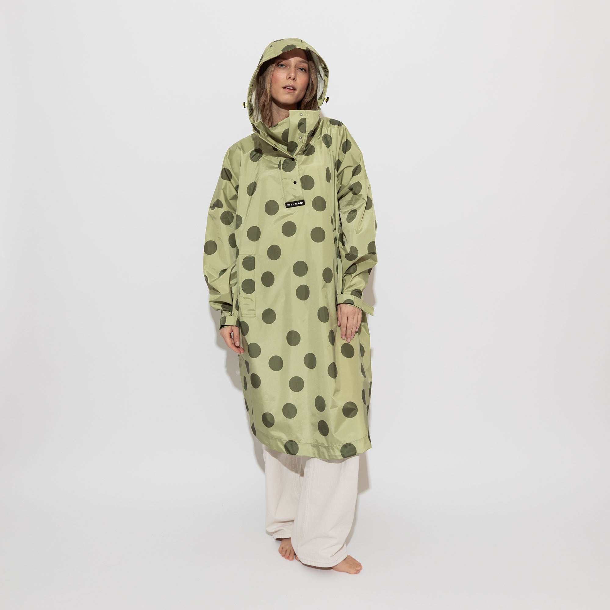 Raincoat dots pale olive/olive - VIVI MARI