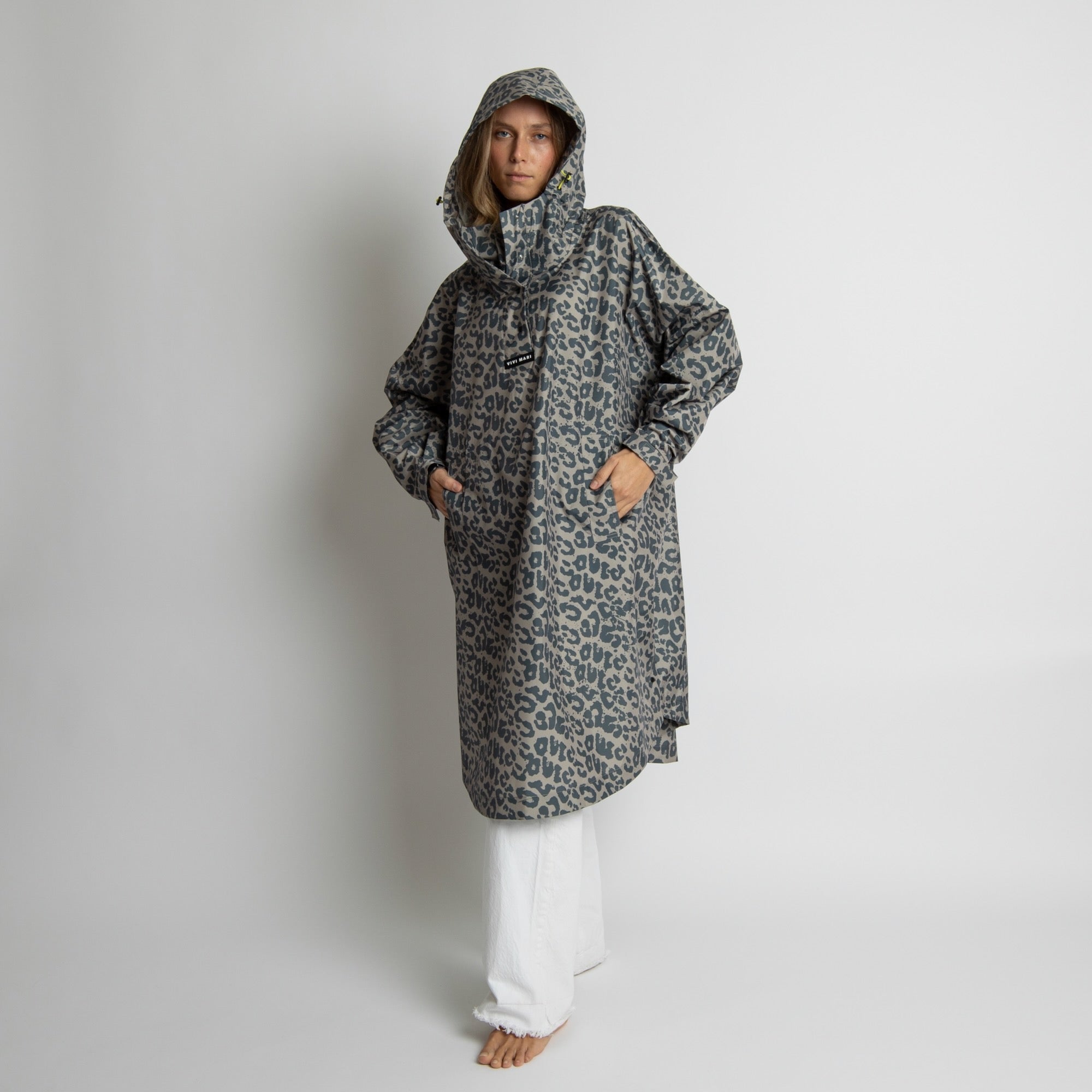 Raincoat leo splashes dark grey/mushroom - VIVI MARI