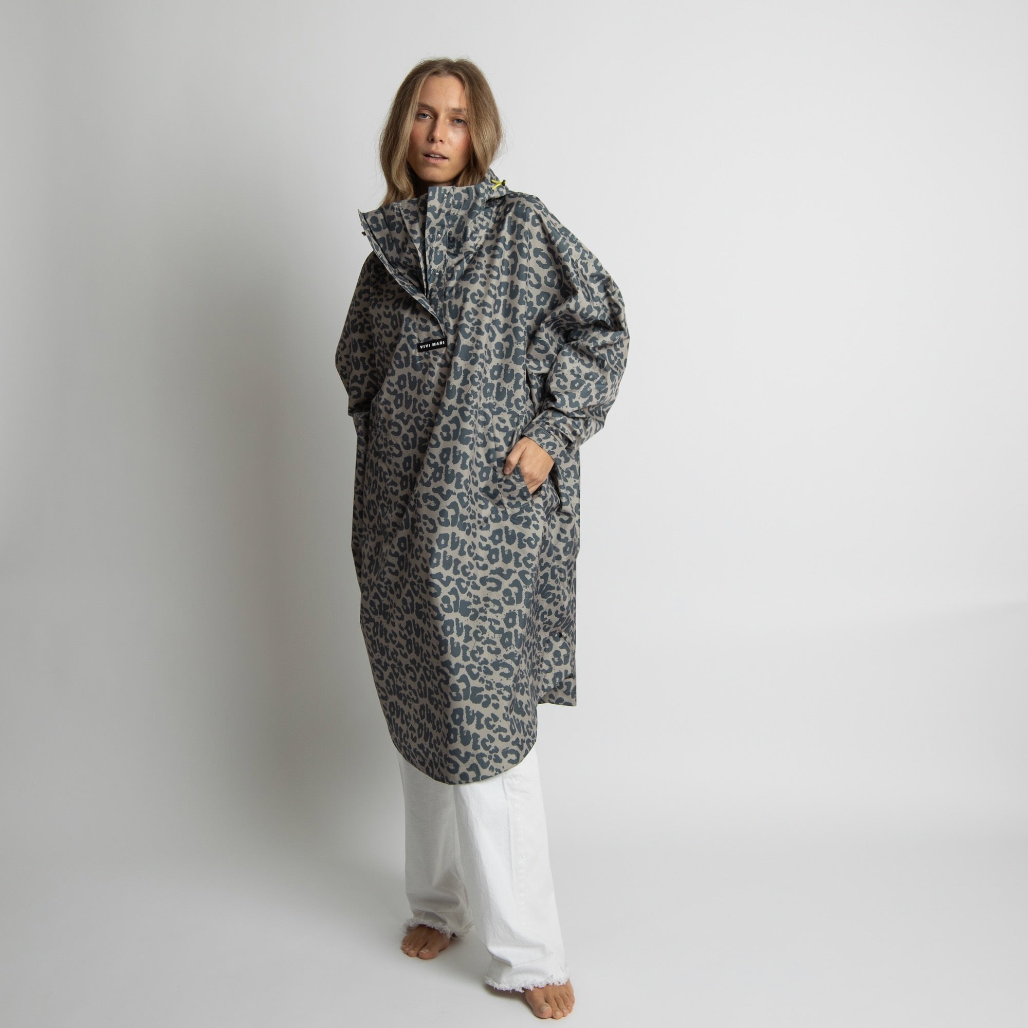 Raincoat leo splashes dark grey/mushroom - VIVI MARI