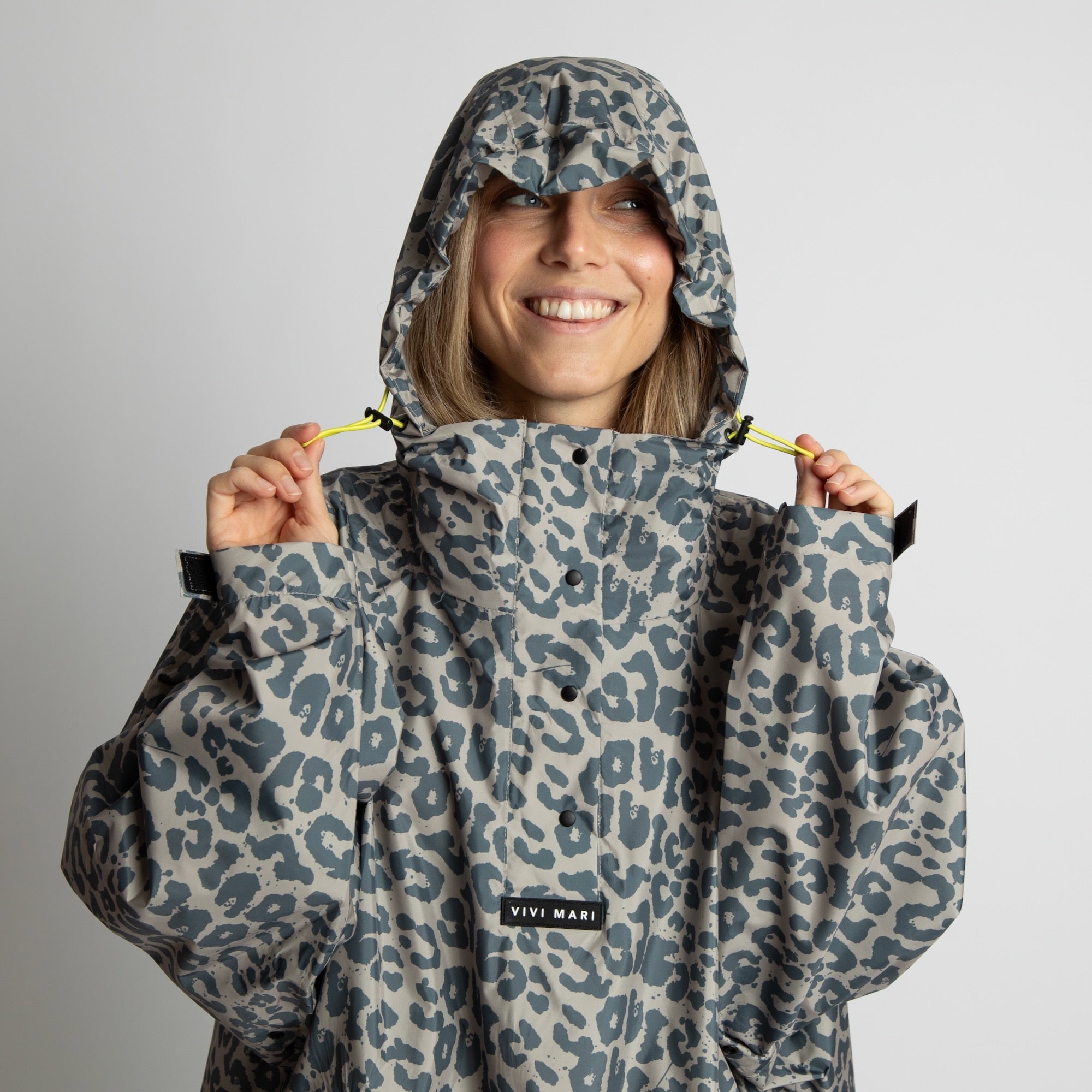 Raincoat leo splashes dark grey/mushroom - VIVI MARI