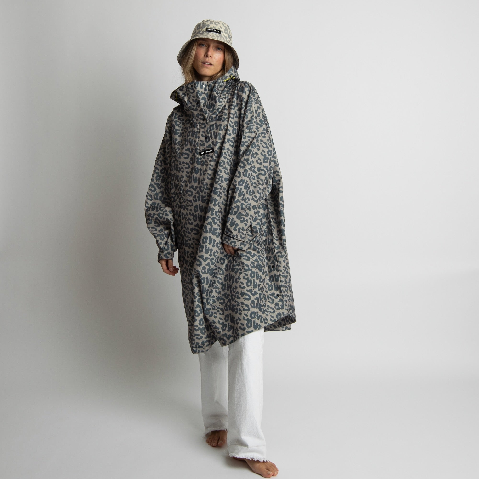 Raincoat leo splashes dark grey/mushroom - VIVI MARI