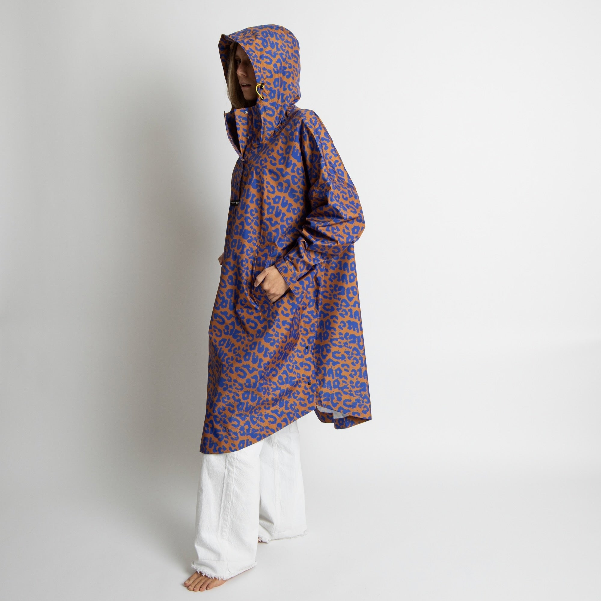 Raincoat leo splashes electric blue/caramel - VIVI MARI
