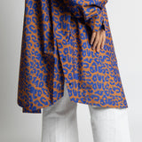 Raincoat leo splashes electric blue/caramel - VIVI MARI