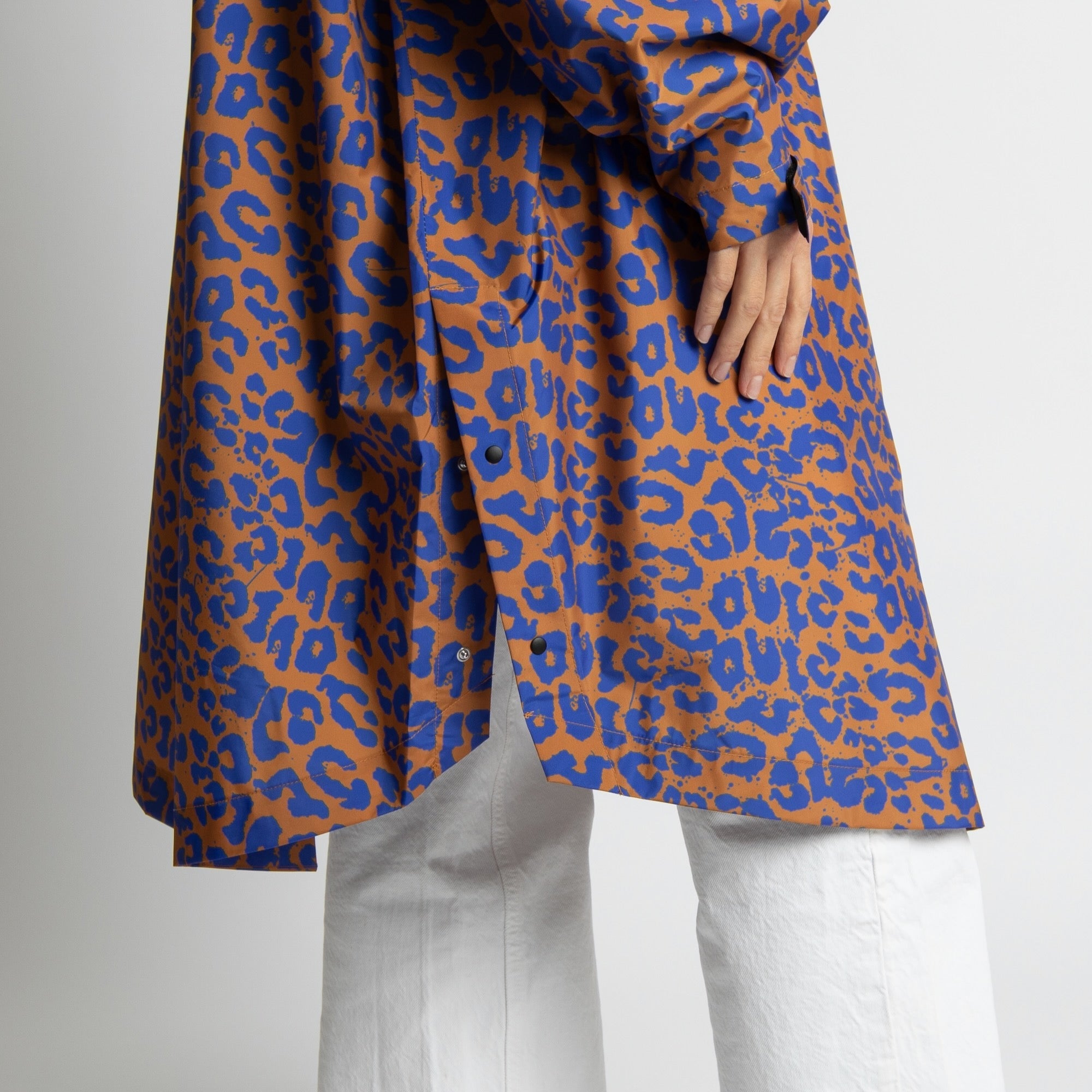 Raincoat leo splashes electric blue/caramel - VIVI MARI