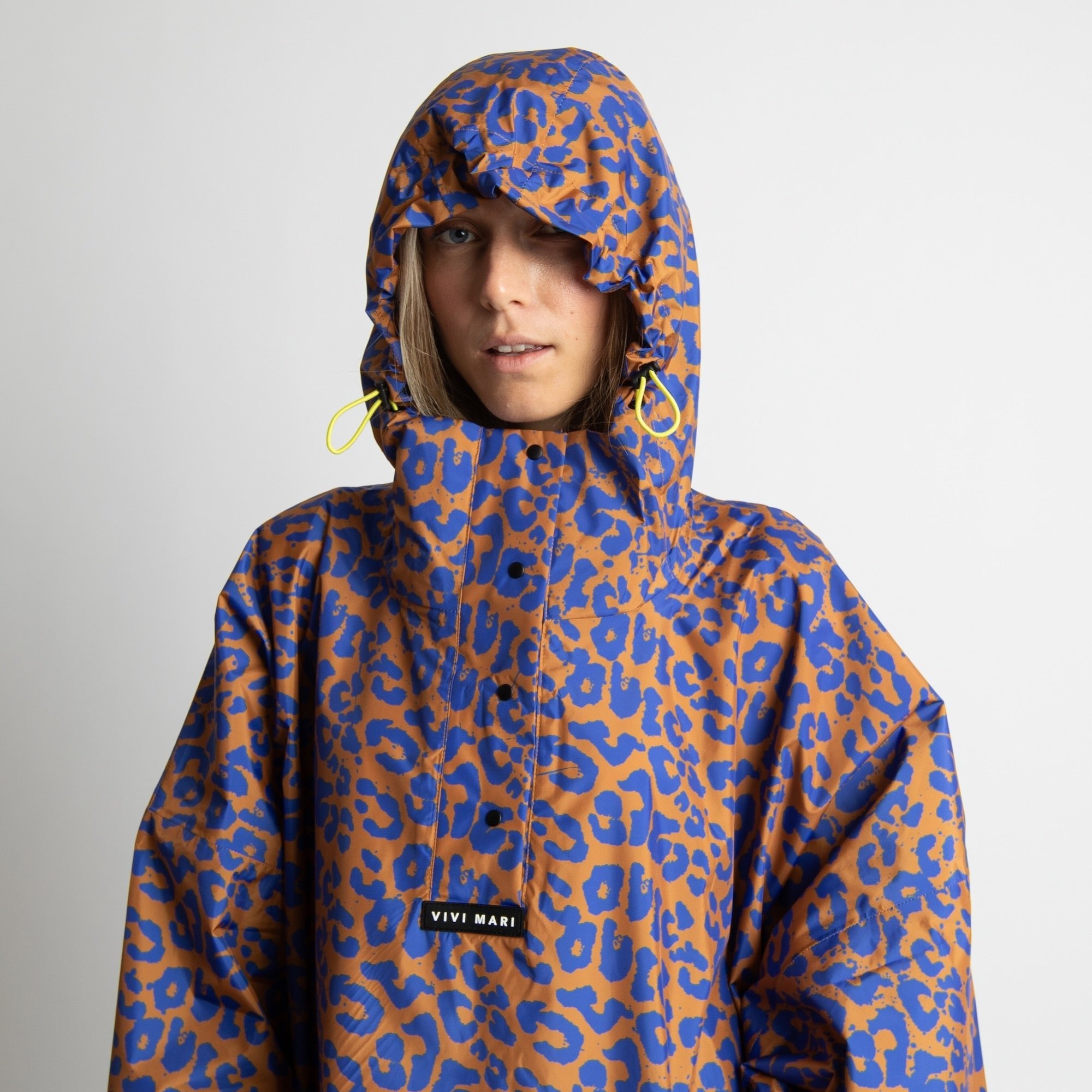 Raincoat leo splashes electric blue/caramel - VIVI MARI