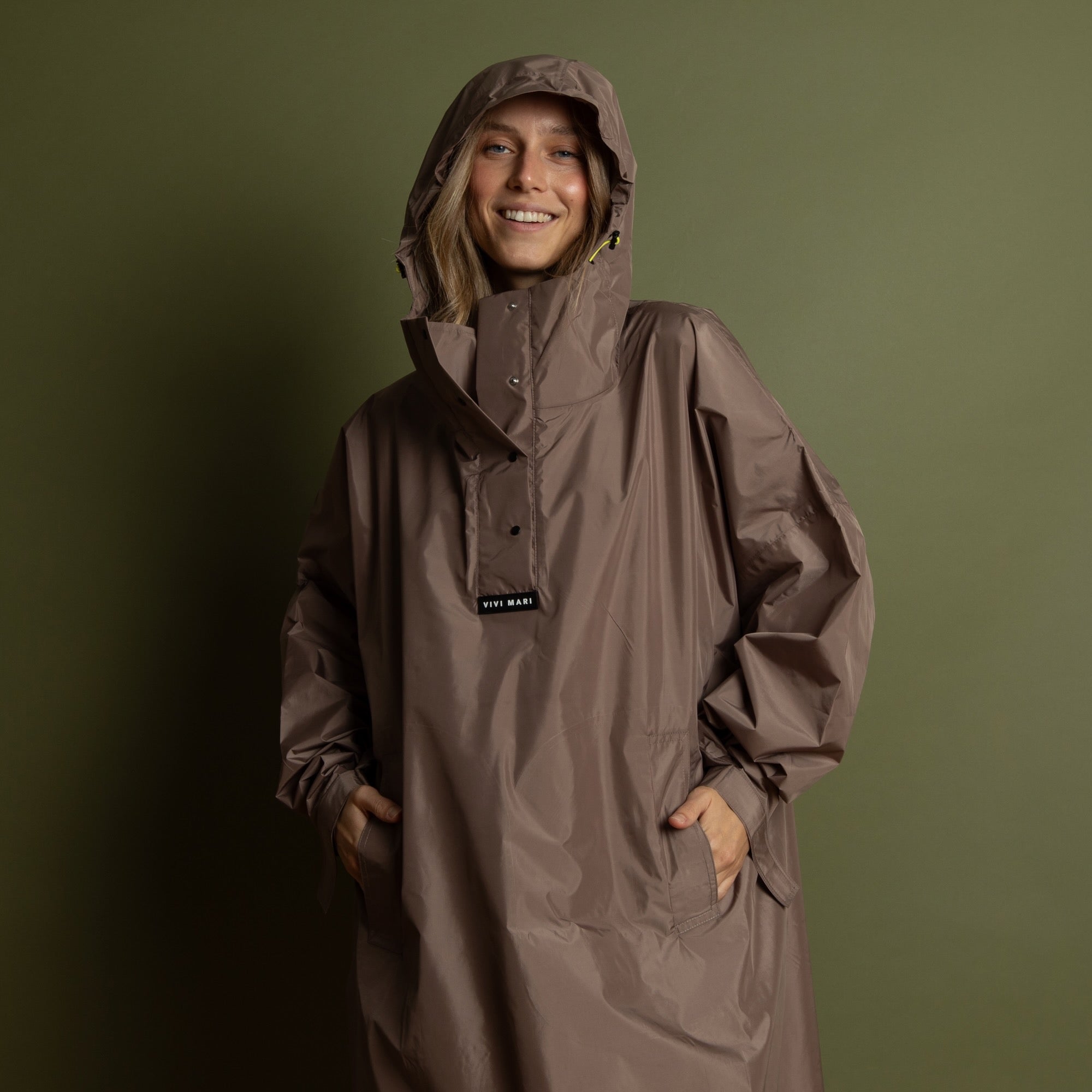 Raincoat solid dark mushroom - VIVI MARI