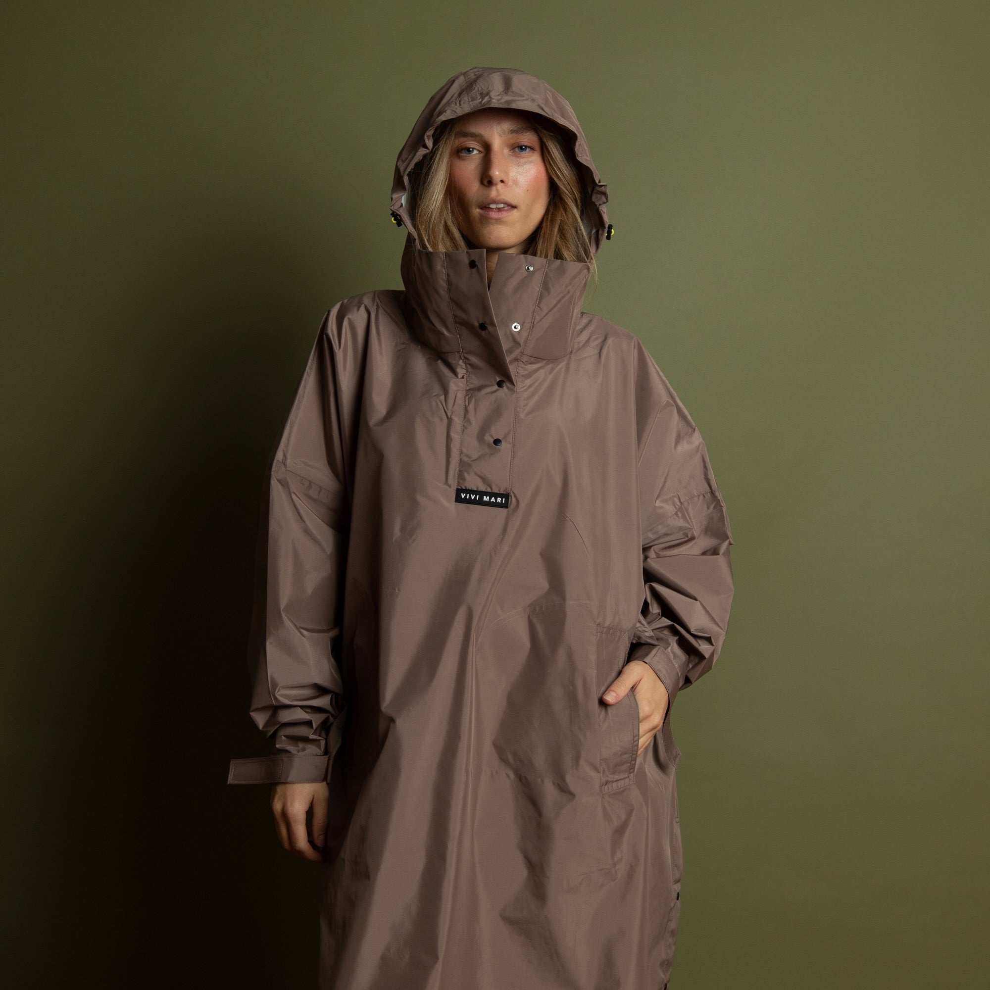 Raincoat solid dark mushroom - VIVI MARI