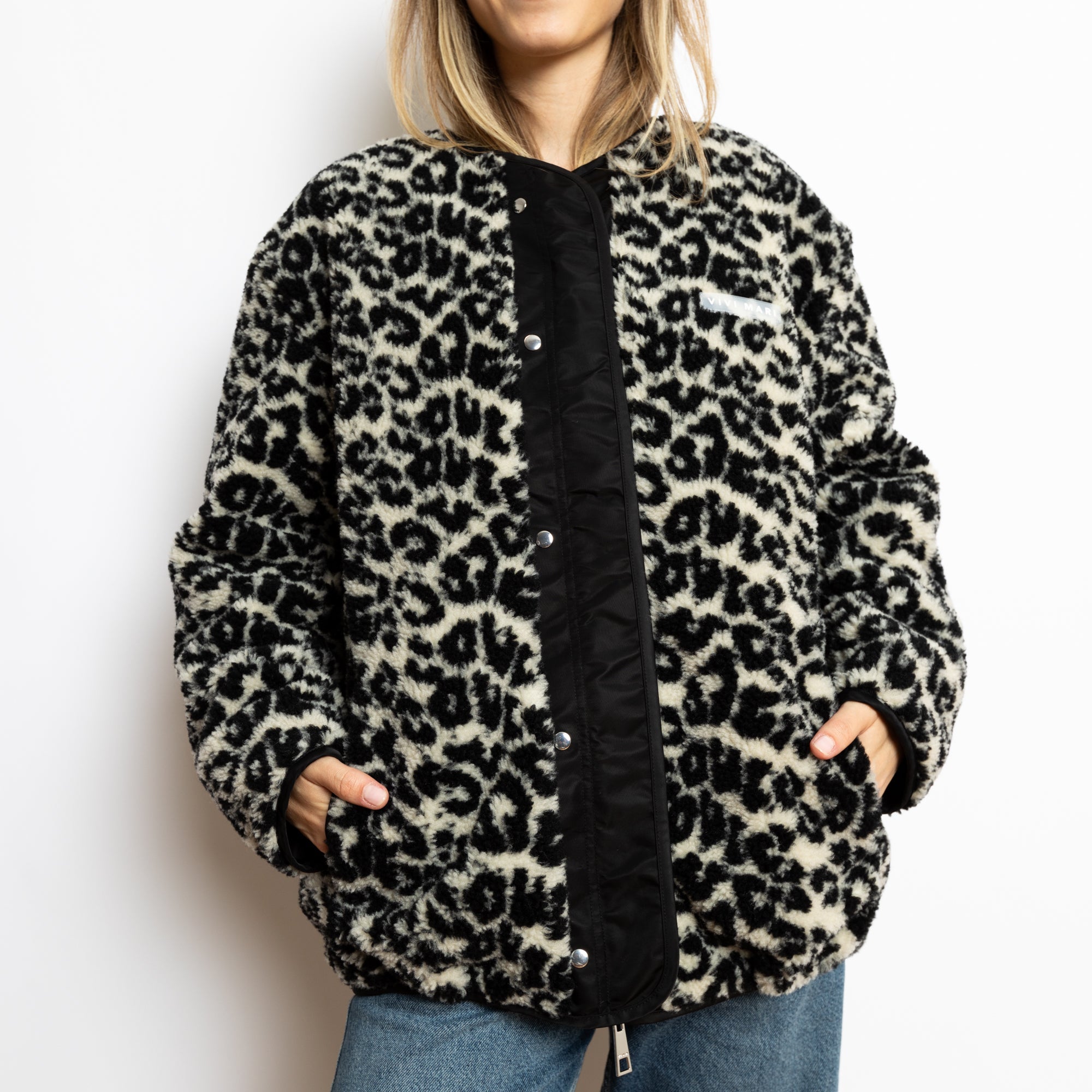 Reversible Bomber Jacket - black/leo black - sand - VIVI MARI