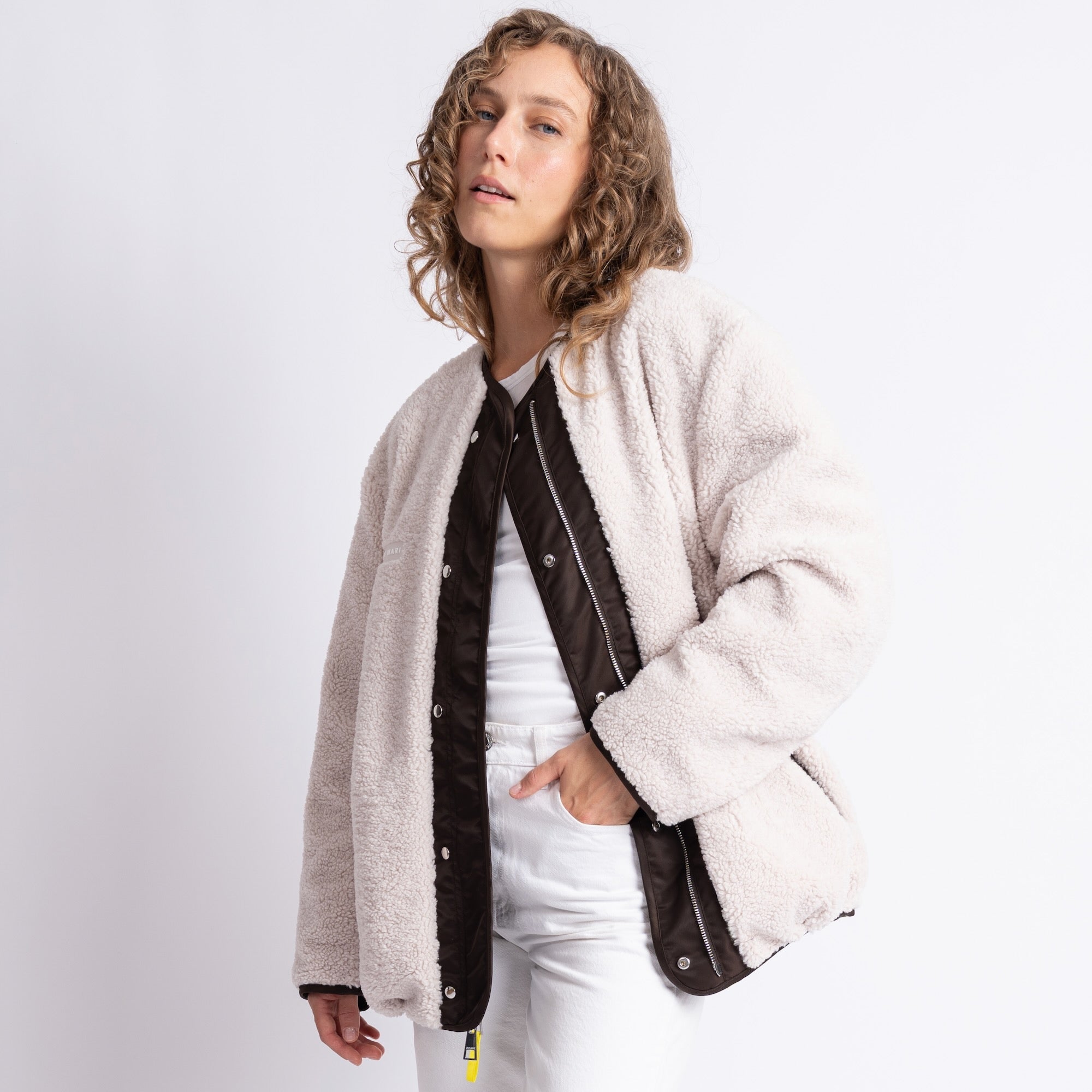 Reversible Bomber Jacket - chocolate/sand - VIVI MARI
