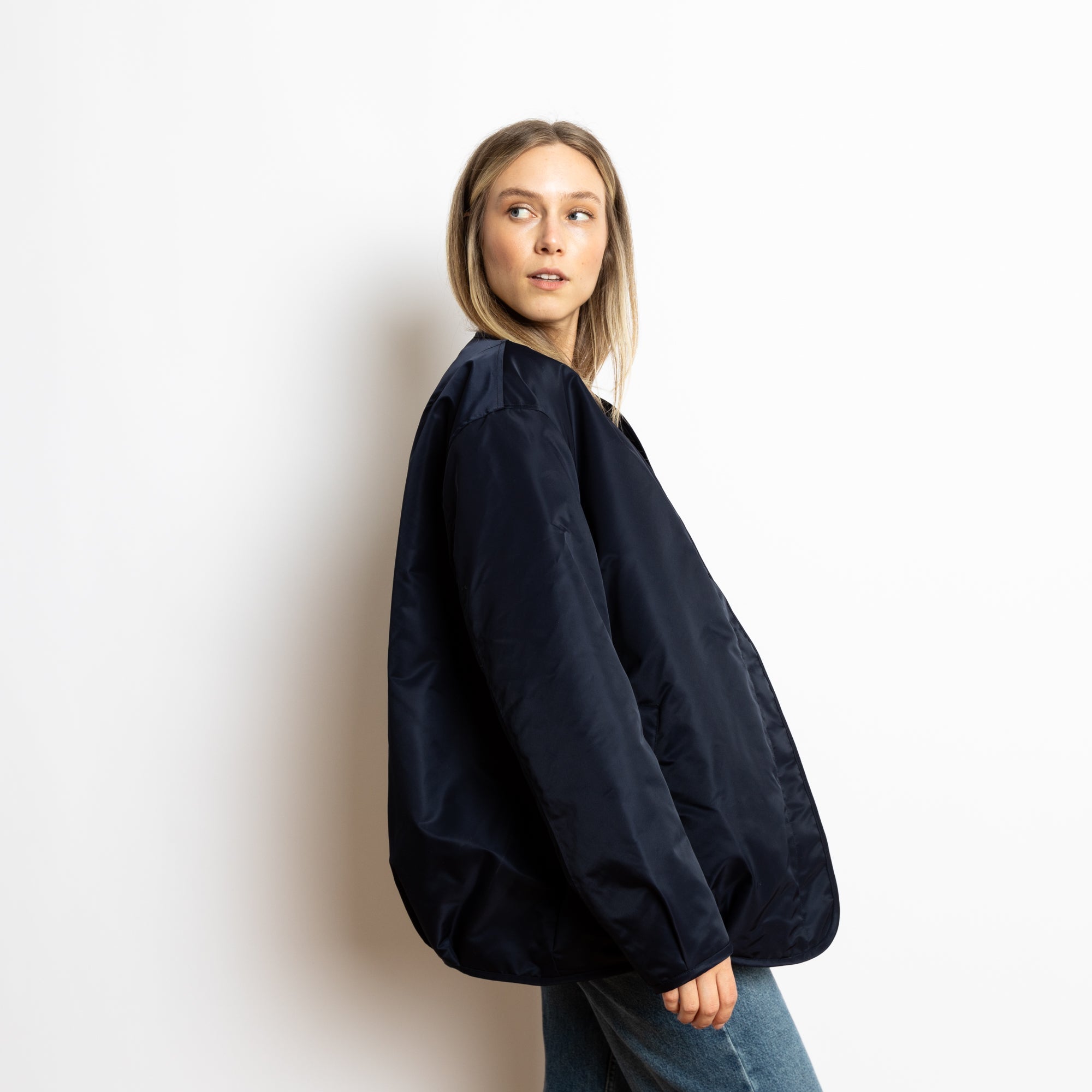 Reversible Bomber Jacket - navy/leo navy - olive - VIVI MARI