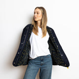 Reversible Bomber Jacket - navy/leo navy - olive - VIVI MARI