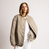 Reversible Bomber Jacket - stone/leo stone - sand - VIVI MARI