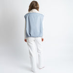 Reversible Bomber Vest - ash blue/sand - VIVI MARI