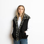 Reversible Bomber Vest - black/leo black - sand - VIVI MARI