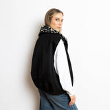 Reversible Bomber Vest - black/leo black - sand - VIVI MARI