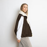 Reversible Bomber Vest - chocolate/sand - VIVI MARI