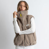 Reversible Bomber Vest - dark mushroom/mushroom - VIVI MARI