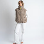 Reversible Bomber Vest - dark mushroom/mushroom - VIVI MARI