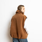 Reversible Bomber Vest - navy/caramel - VIVI MARI