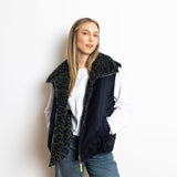 Reversible Bomber Vest - navy/leo navy - olive - VIVI MARI