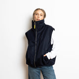 Reversible Bomber Vest - navy/leo navy - olive - VIVI MARI